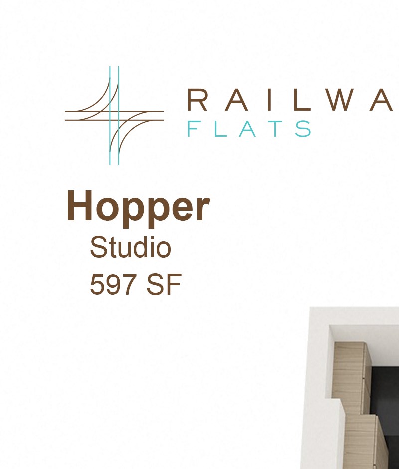 Hopper Floor Plan - Studio Hopper 595 Sq.Ft. Floor Plan - Studio